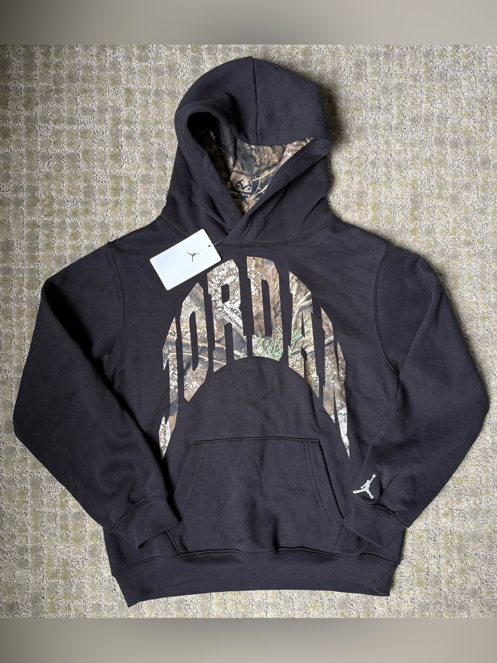 Nike Air Jordan x Realtree Camo Boys Hoodie Sweatshirt Youth Size Large 12-13 YR